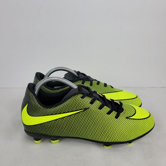 Nike Bravata II FG Other - Nike Bravata II FG Soccer Cleats JR Youth 844442-070 Black/Volt/Green US Size 5Y